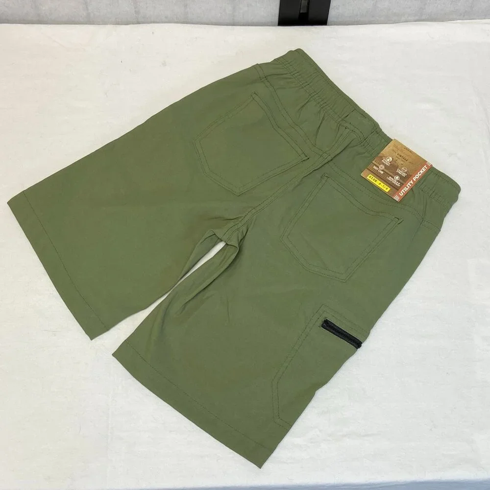 Weatherproof Vintage Tech Cargo Pocket Utility Shorts Drawstring Stretch NWT